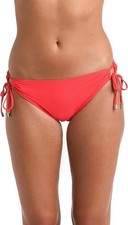 NWT La Blanca 10 Women Island Goddess Side Loop Hipster Bikini Swimsuit Guava 3