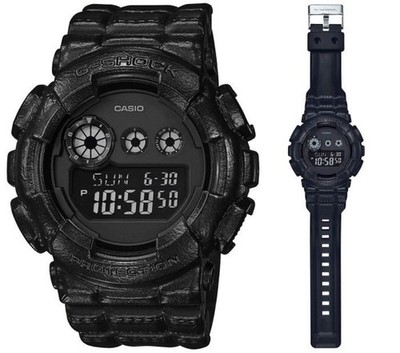 G-Shock Black Out Texture Gd-120Bt-1Jf