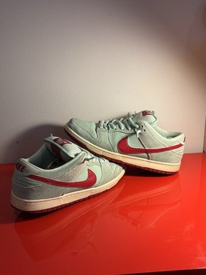 Nike Dunk SB Mint/Red Low Men s US Size 10.5  Skateboarding Shoes