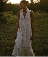 Urban Outfitters Annabelle Mock Neck Midi Dress Medium Cottagecore Shabby Chic