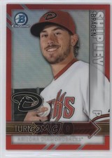 2016 Bowman Chrome Turn Two Red Refractor 5/5 Braden Shipley Yoan Lopez 11pj