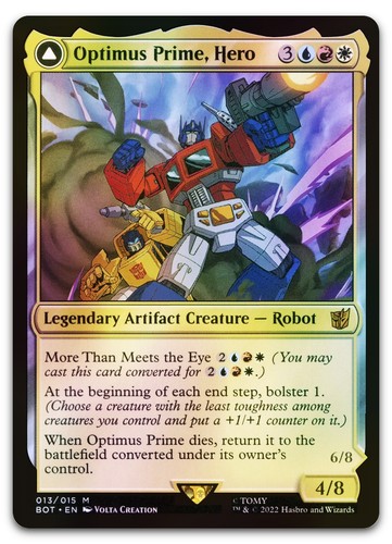 Optimus Prime, Hero #13 (Foil) (NM) Transformers BOT Magic MTG