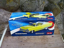 SUN STAR PLATINUM  1956 LINCOLN PREMIERE CONVERTIBLE YELLOW DIECAST ~ NEW IN BOX