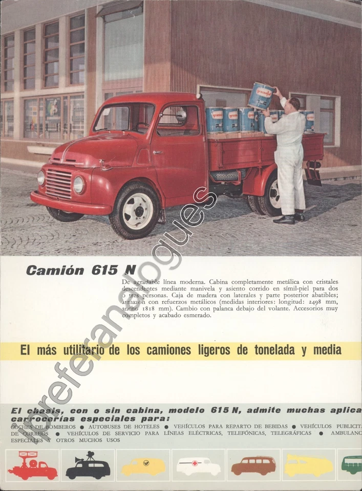 Folleto Fiat 615 Diesel Vintage Edición Española, Impreso en Italia - Imagen 2 de 4
