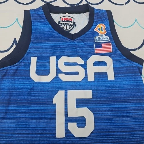 Austin Reaves Men's Blue USA United States Fiba World Cup Basketball Jersey Sz S