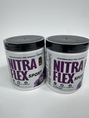 GAT Nitraflex Sport Grape Cotton Candy Pre-Workout 20 Srv Exp 08/2027 Lot of 2