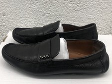 Ermenegildo Zegna black leather Driver loafers dress shoes SZ EU 8.5 US 9.5 BB50