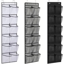 12 Pockets Over the Door Shoe Organizer 2 Hoo...