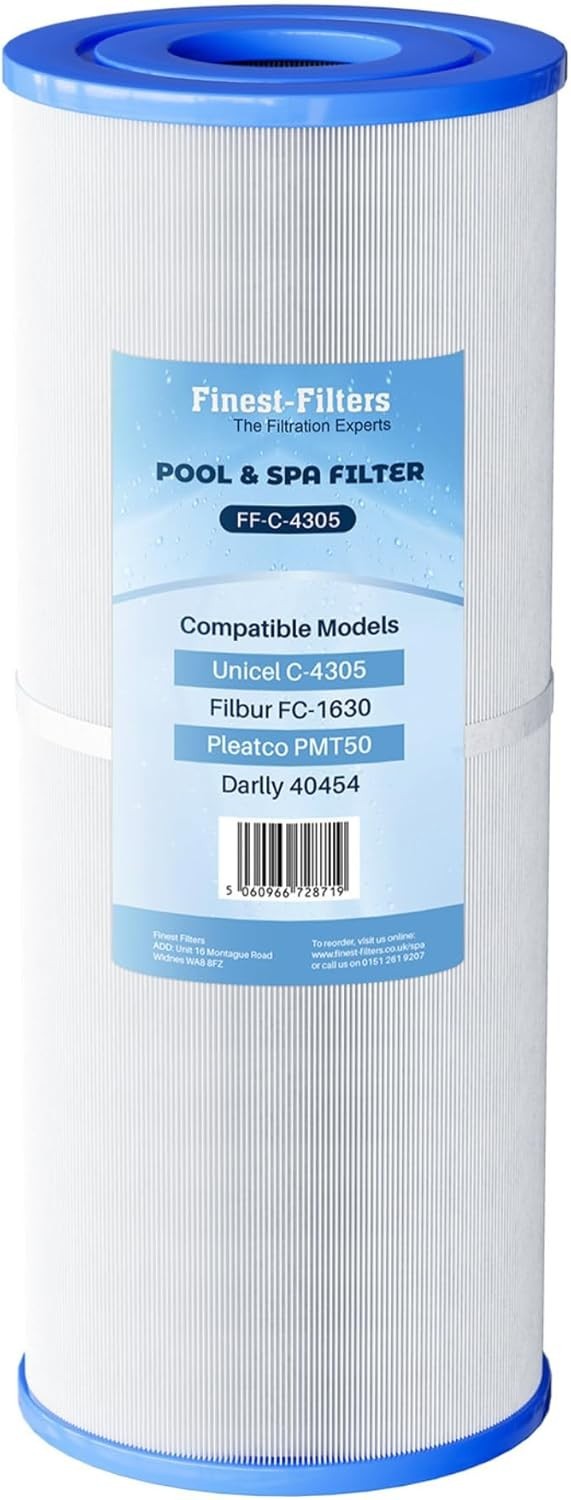 Finest-Filters Spa Filter Cartridge FF-C-4305 Compatible Pleatco/Unicel/Darlly +