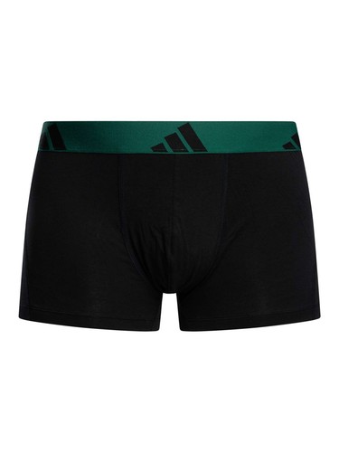 Adidas Men's 3 Pack Active Flex Cotton Trunks, Black - Picture 2 of 9