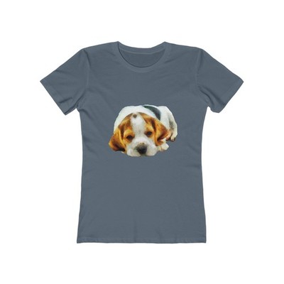 English Foxhound 'Sasha' Women's Slim Fit Ringspun Cotton T-Shirt