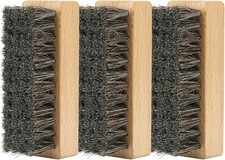 Shoe Brush for Cleaning, Horsehair Bristles Wooden Shine Shoe Brush Cleans...