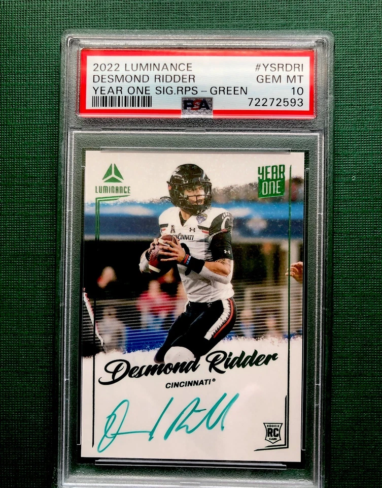 2022 Desmond Ridder Rc Auto PSA 10 (POP 3) - Year One - Cincinnati - Image 3 of 4