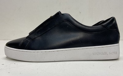 Michael Kors Keaton Black Zip Front Slip On Fashion Sneakers Women's Size 8M