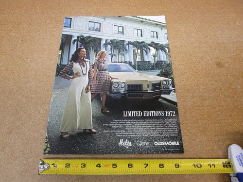 1972 Oldsmobile Ninety Eight Regency sales brochure 8pg Limited Ed. Helga Qiana