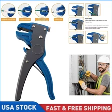 Duty Self Adjustable Automatic Electrical Wire Stripper Cutter 2-in-1 Tool USA