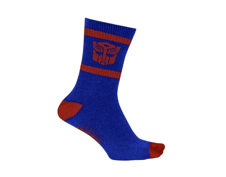 Hasbro Transformers Autobots Symbol Blue and Red Crew Socks - Image 3 of 4