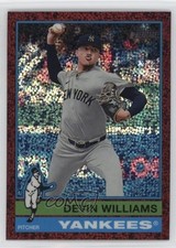 2025 Topps Heritage Chrome Burgundy Sparkle Refractor Devin Williams #376 1i3j