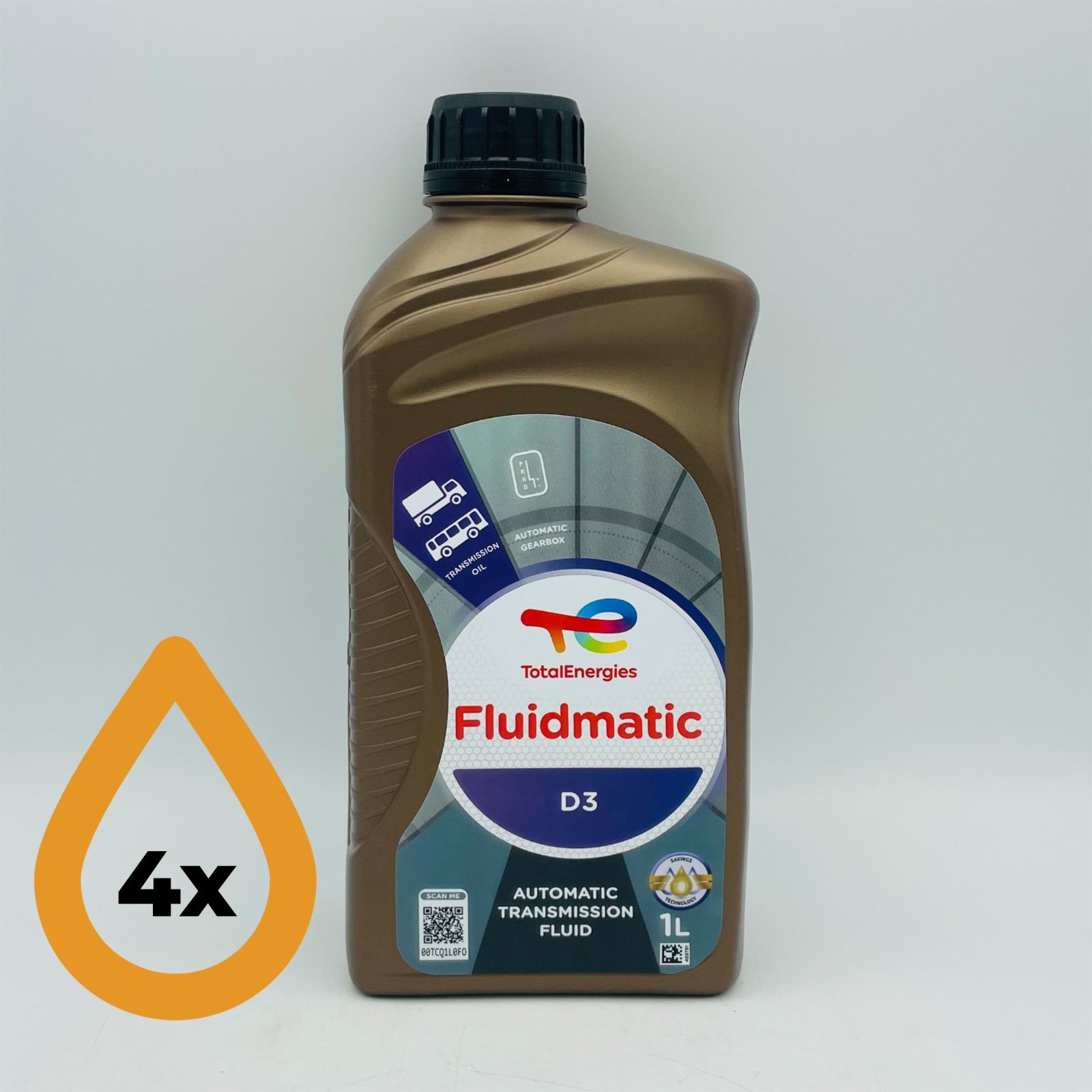 4L TotalEnergies Fluidmatic D3 Total Transmission Oil - 4 x 1 Litre