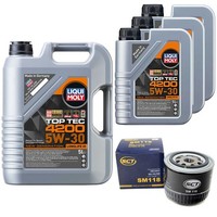 MotoröL Set 4200 5W-30 Liqui Moly 8 Liter + ÖLfilter FüR Renault Laguna Espace