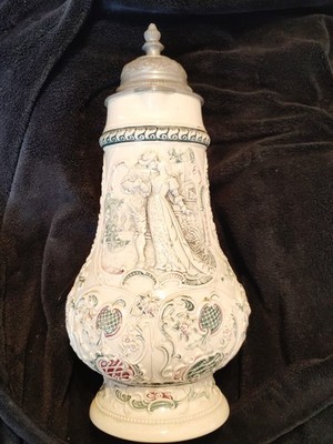  Adolph Diesinger 1893 The First Kiss Authentic Stein 1.5 Liters