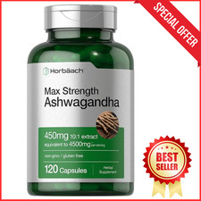 Ashwagandha Capsules  4500 mg  120 Count  by Horbaach