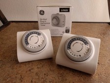 GE Indoor Plug-In 24-Hour Mechanical Timer 2-Pk White 56177