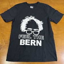 Bernie Sanders Shirt Men Large Black Athletic Cut Short Sleeve Dri Fit Active