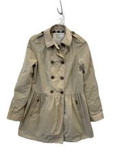AS Burberry Children Girls Trench Coat Beige Double Breasted Jacket Size 14Y