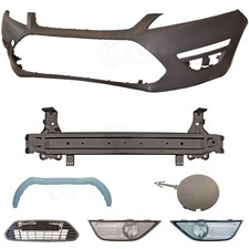 Set Kit Stoßstange vorne für Ford Mondeo IV Bj. 10-14 +Träger+Zubehör+Nebel
