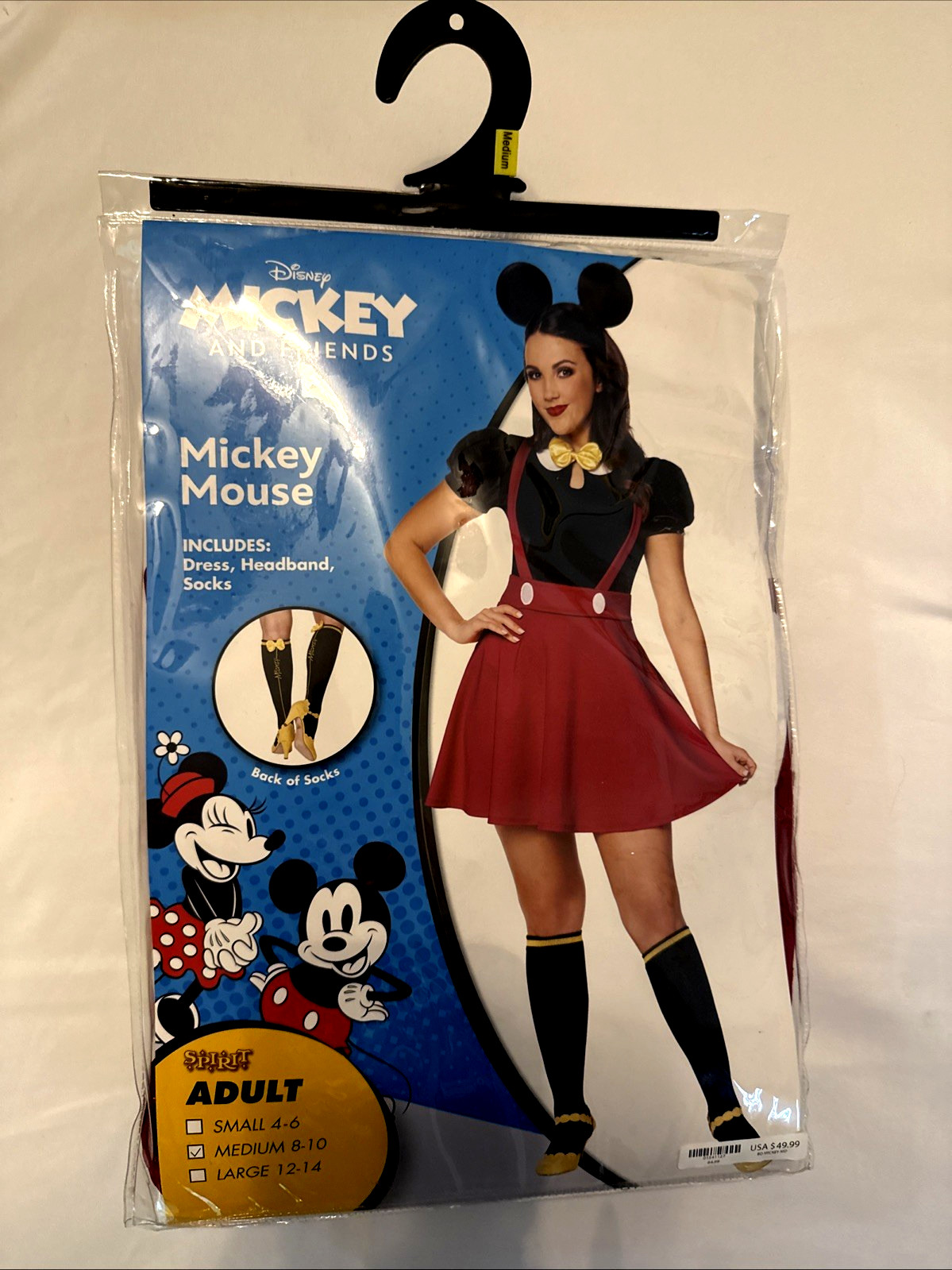 Traje de Mickey & Friends Adulto Mickey Mouse Disfraz de Halloween - Mediano M 8-10