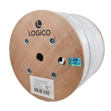 1000ft Cat6 FTP Shielded Riser CMR Bulk Ethernet Cable 550Mhz Pure Copper White