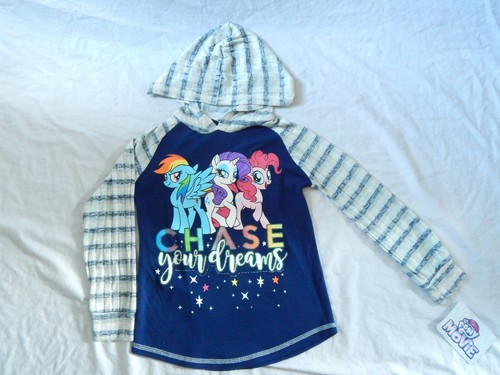 Girls My Little Pony Hoodie Kids Size 6/6x Rainbow Dash NEW Blue Sweatshirt - Picture 9 of 12