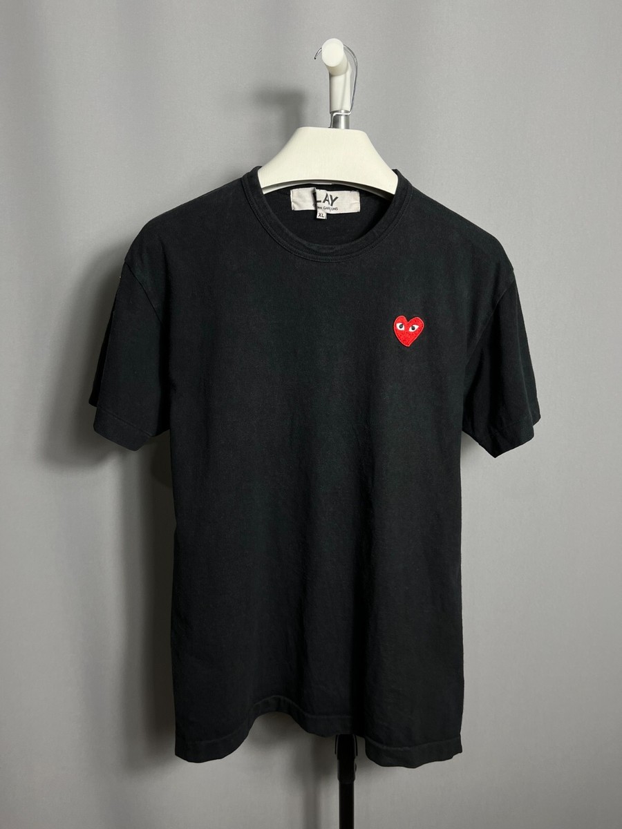 COMME DES GARCONS CDG PLAY RED HEART TEE MENS AZ-T108 Sz XL