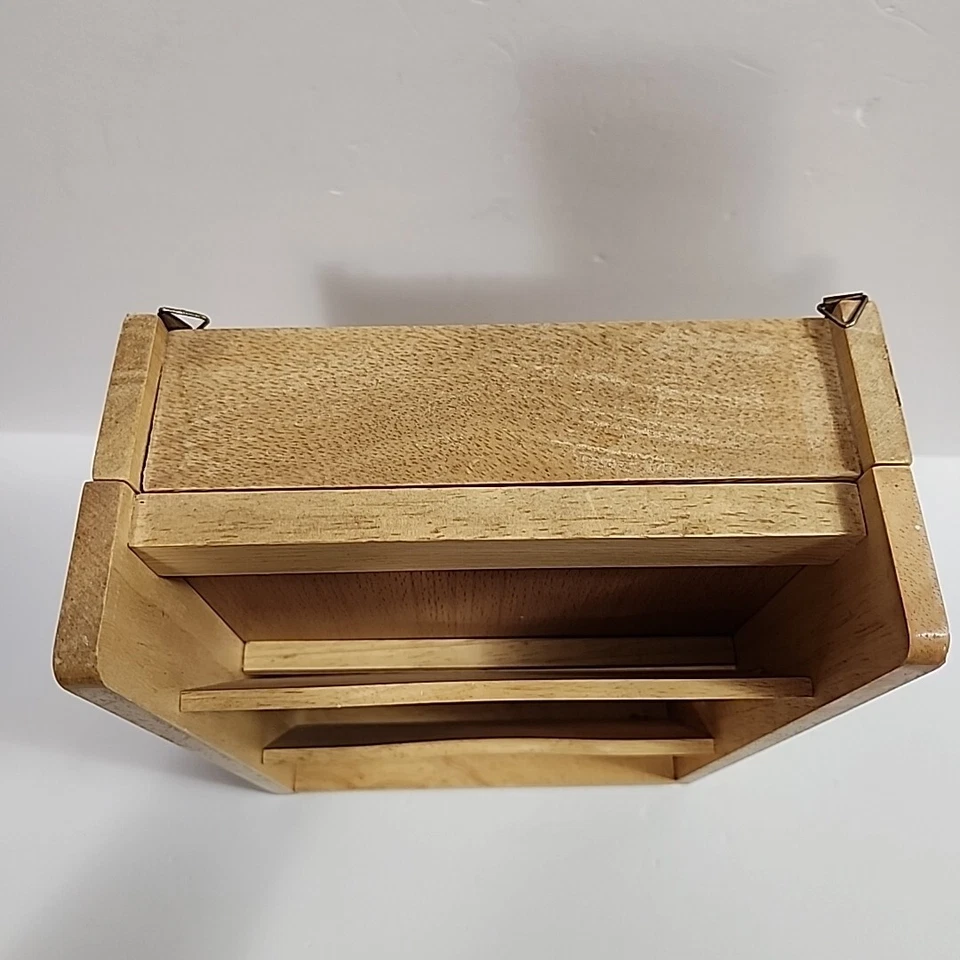 Soporte de correo con bisagras de madera/gabinete para llaves cierre magnético caja de montaje en pared oculta Foto 3 de 4