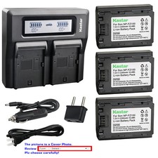 Kastar Battery LCD Dual Fast Charger for Genuine Sony BC-QZ1 Original NPA-MQZ1K