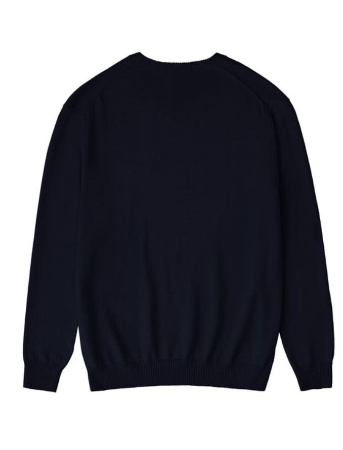 Zara Men's Origin Collection Dark Navy V Neck Cottn Lining Sweatshirt Size Large image 2