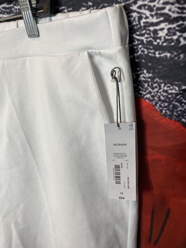 Liz Claiborne Lounge Pants White Size 1x Elastic Waist NEW - Picture 5 of 9