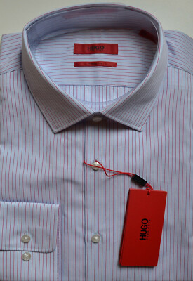 hugo boss red label dress shirt NWT HUGO Red Label By Hugo Boss Sharp Fit Stripe Long Sleeve Dress Shirt