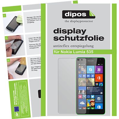 5x Schutzfolie für Microsoft Nokia Lumia 535  matt Display Folie dipos