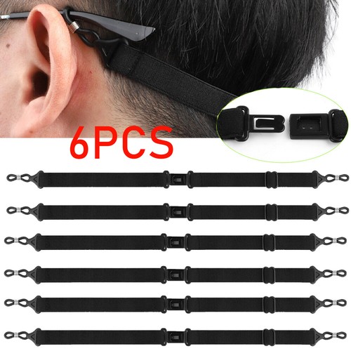 6Pcs Elastic Glasses Strap Neck Cord Sports Eyeglasses Band Holder Sunglasses US - Picture 3 of 9