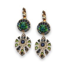 Earrings by Mariana Winter 2021 Coll. Glamorous Emerald and Montana Swarovski...