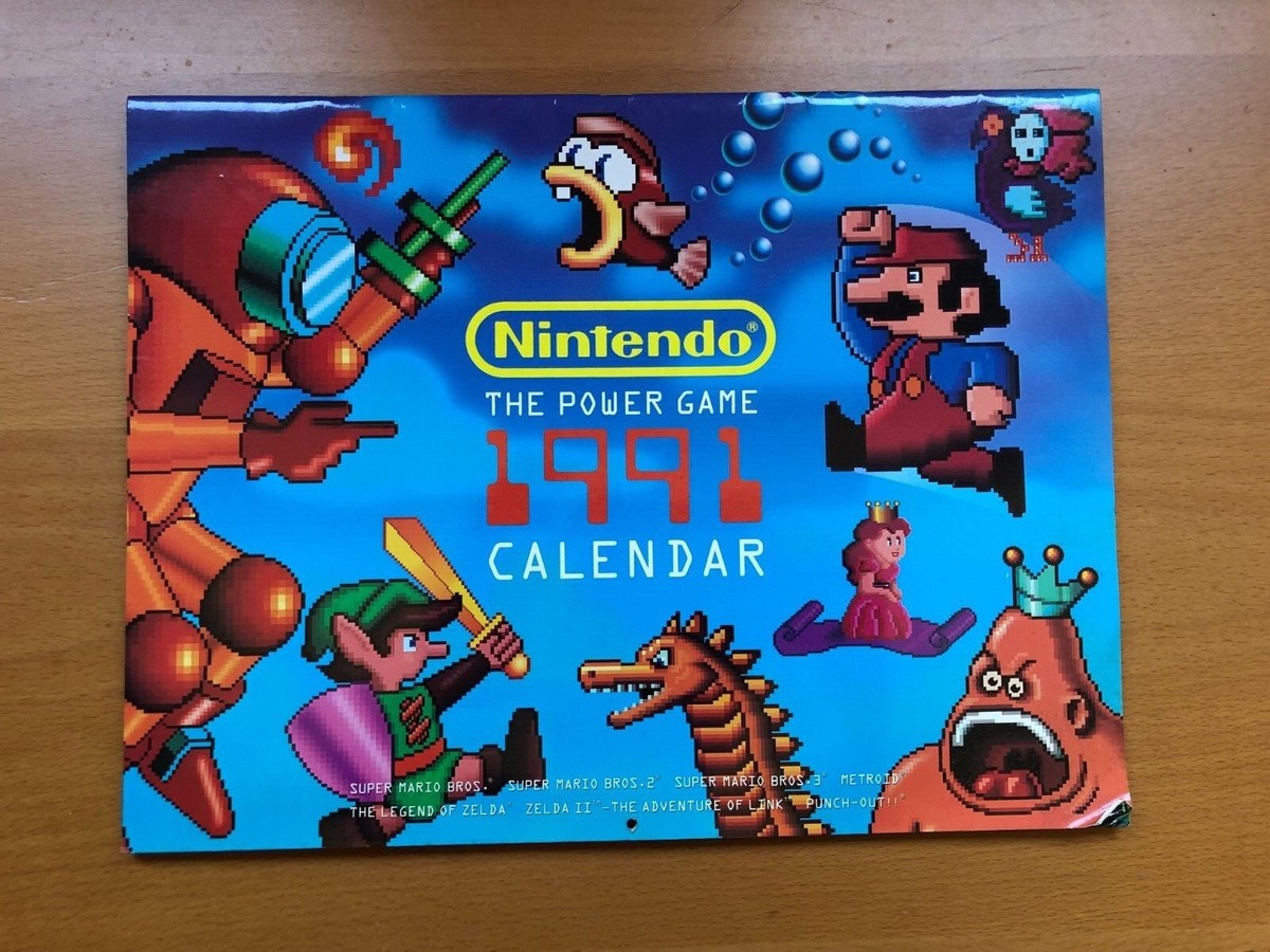 NINTENDO the power game 1991 calendar | eBay