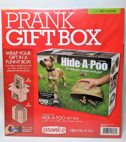 Hide A Poo - Prank Gift Box - Perfect for Pet Lover - Free Shipping - New