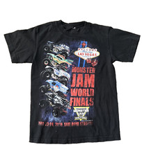 Monster Jam 2018 World Finals Vegas Black Graphic T-Shirt Size Small