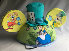 Disney Parks Alice in Wonderland Mad Hatter Tea Party Felt Mickey Ear Hat Cap