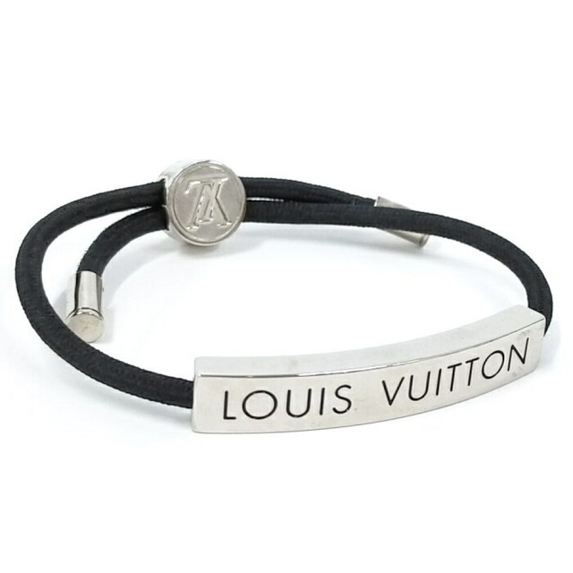 Louis Vuitton BRASLE LV Space Bracelet Nylon Black Silver Accessory M67417  for sale online | eBay