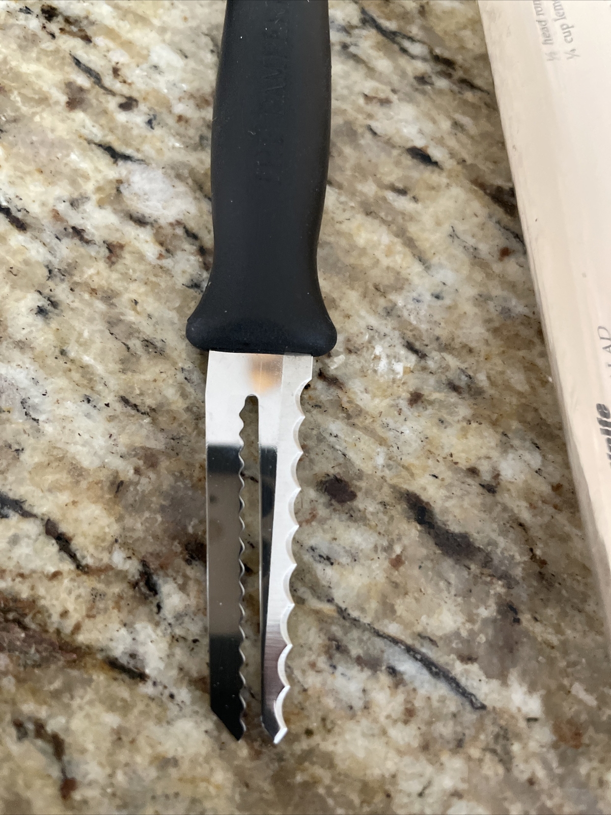 PAMPERED CHEF 1265 Grapefruit Knife Two Sided Serrated Curved in
