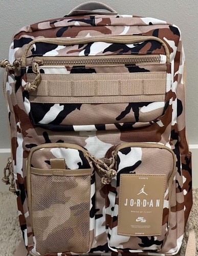 Air Jordan Elite Utility Speed Hesi Backpack-Sand Camo-One Size #MA0838 EE7 - Picture 2 of 4