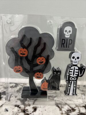 Target Halloween Hyde & Eek Skeleton Mini Mantle Set Pumpkin